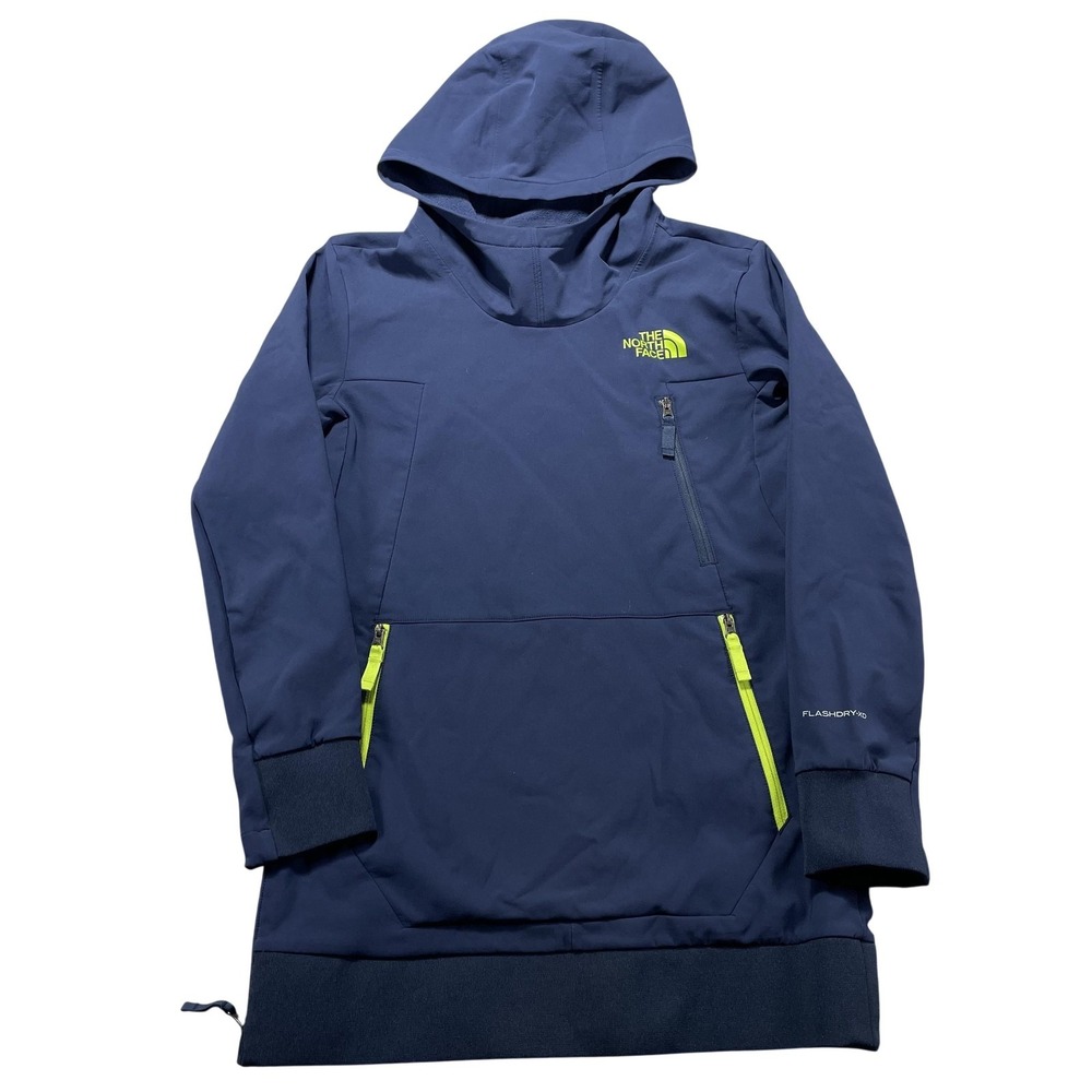 The North Face Jacket Boys Medium 10/12 Blue‎ FlashDry-XD Hooded Anorak Pullover